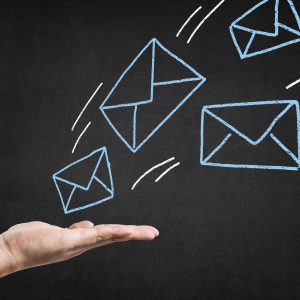 Chalk picture, send mail, envelope Chalk picture, send mail, envelope